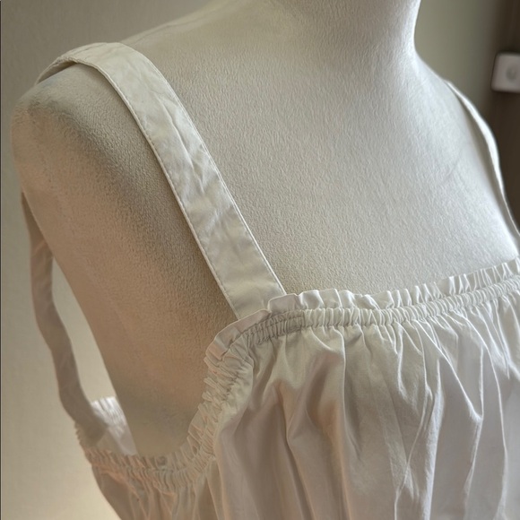 Madewell White Poplin Sophia Peplum Summer Casual Tank Top Blouse Size XL - Picture 13 of 16